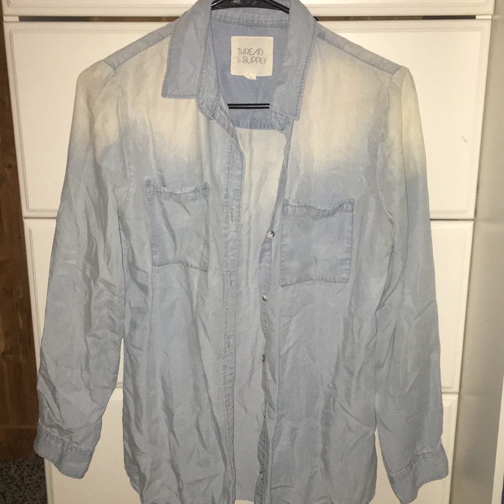 Jean relaxed fit button up